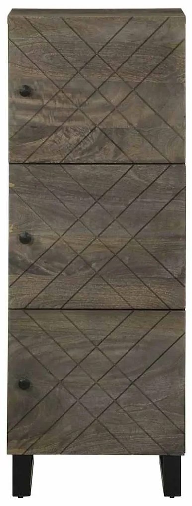 Aparador alto 40x33x110 cm madeira de mangueira maciça preto