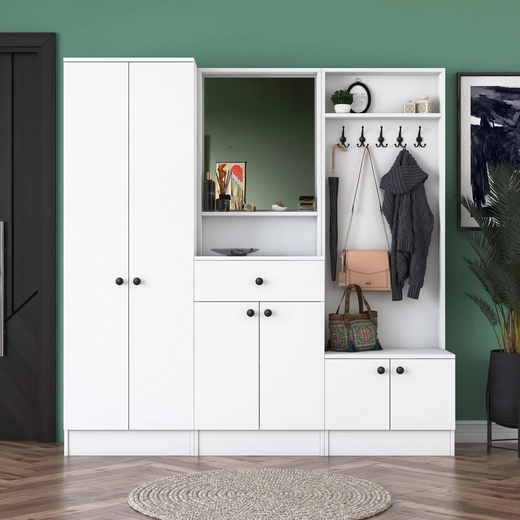 Hall Stand M3 – Branco – 179,4x182,8x37,3 cm