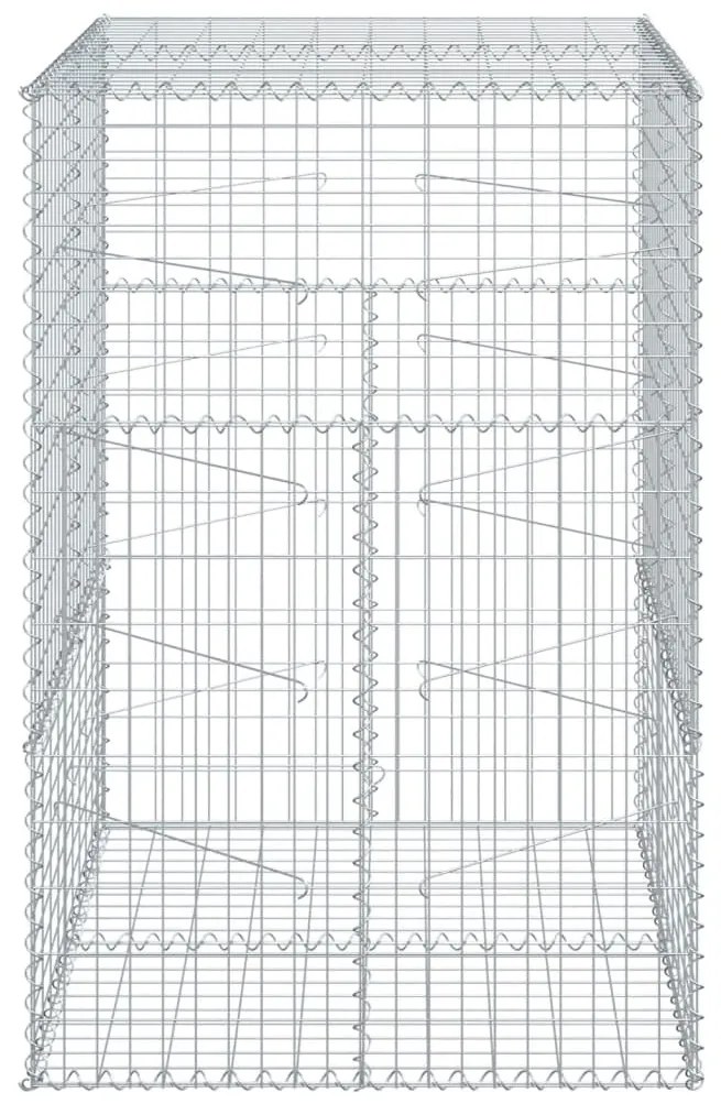Cesto gabião com cobertura 100x100x150 cm ferro galvanizado