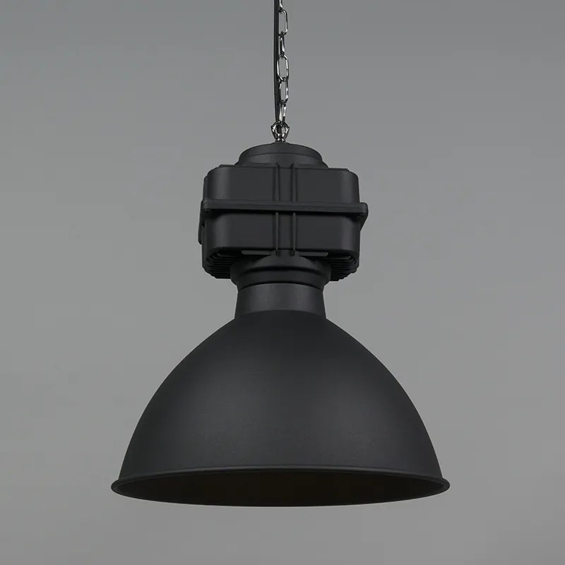 Conjunto de 2 Pendentes Industriais Pequenos Preto Fosco - Sicko Industrial