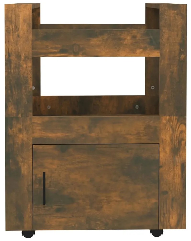 Carrinho de cozinha 60x45x80 cm deriv. madeira carvalho fumado