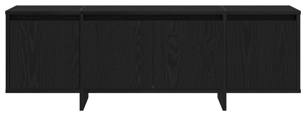Móvel para TV vidaXL Preto Carvalho 120x30x40,5 cm Madeira engenheirad