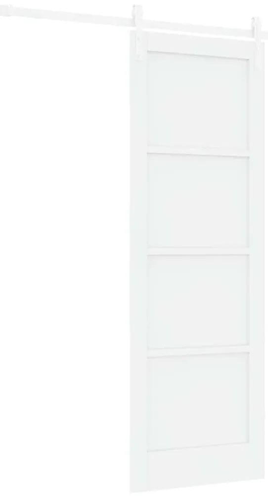Porta Deslizante vidaXL com Conjunto de Ferragens Branca 73.5x211 cm M