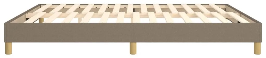 Cama sem colchão 180x200 cm tecido castanho-acinzentado