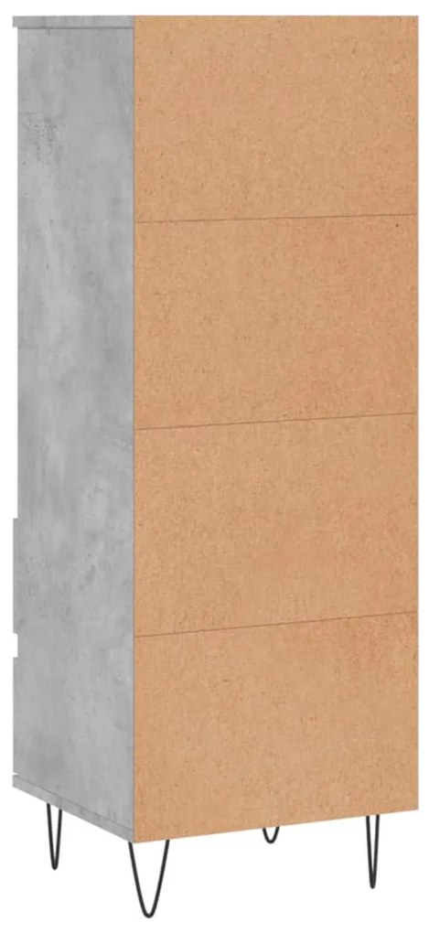 Aparador alto 40x36x110cm derivados de madeira cinzento cimento
