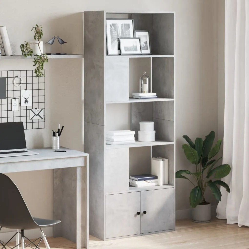 vidaXL Estante 70x36x189 cm derivados de madeira cinzento cimento