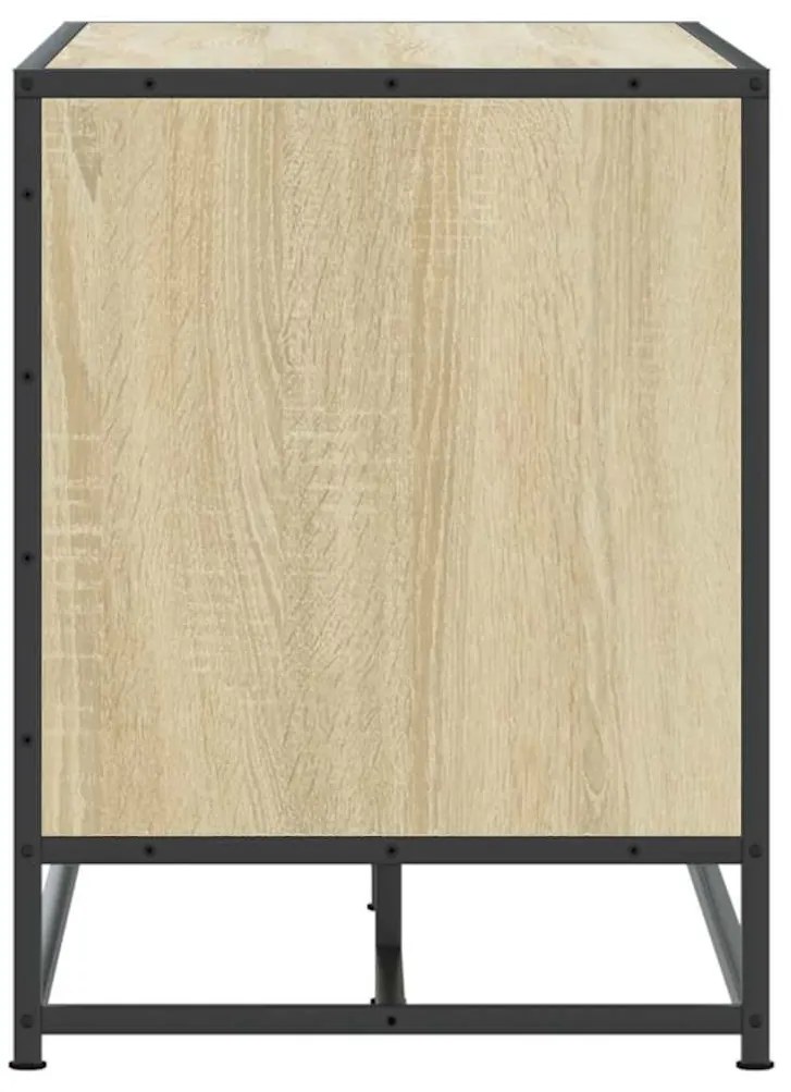 Banco para calçado sonoma carvalho 100x40x53,5 cm madeira metal