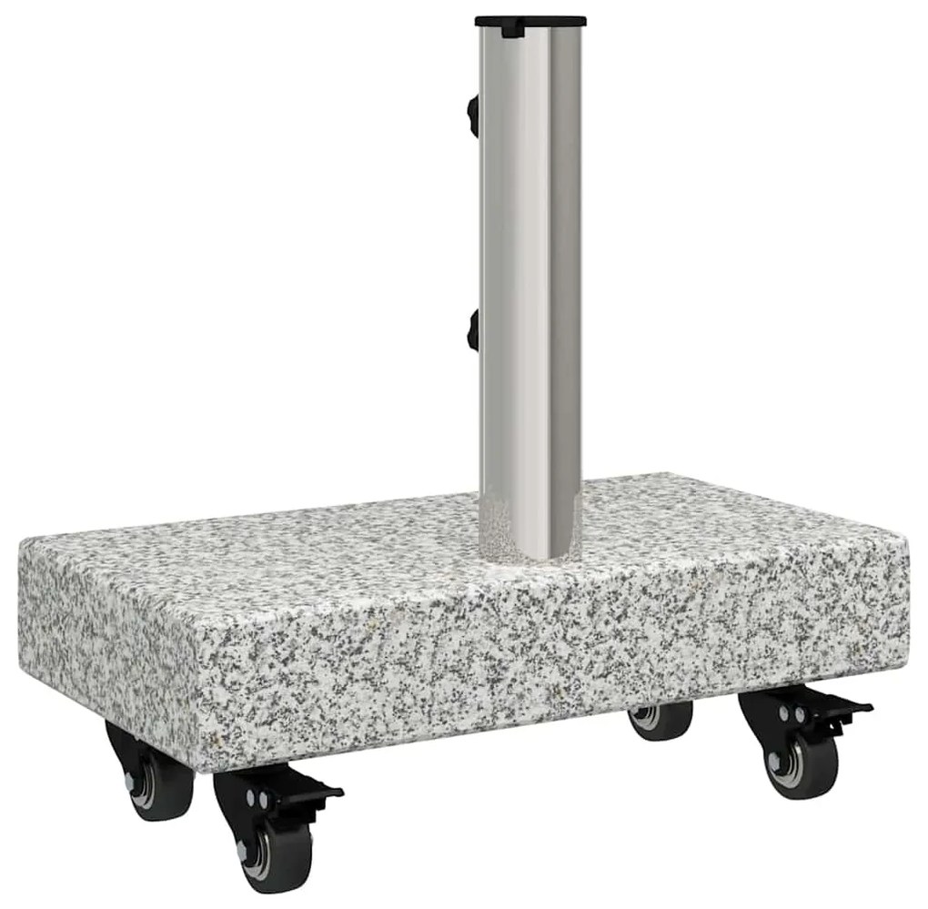 Base de Parasol com Rodas para Postes de Ø38/48mm Cinza Granito 25 kg