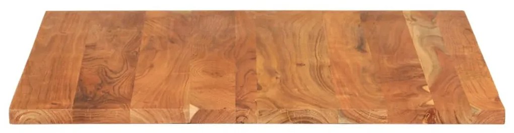 Tampo de mesa quadrado 70x70x3,8 cm madeira de acácia maciça