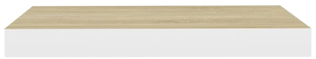 Prateleiras de parede 4 pcs 50x23x3,8 cm MDF carvalho e branco