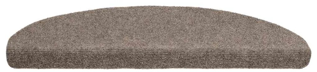 Tapetes de escada autoadesivos 10 pcs 65x21x4 cm agulhado creme