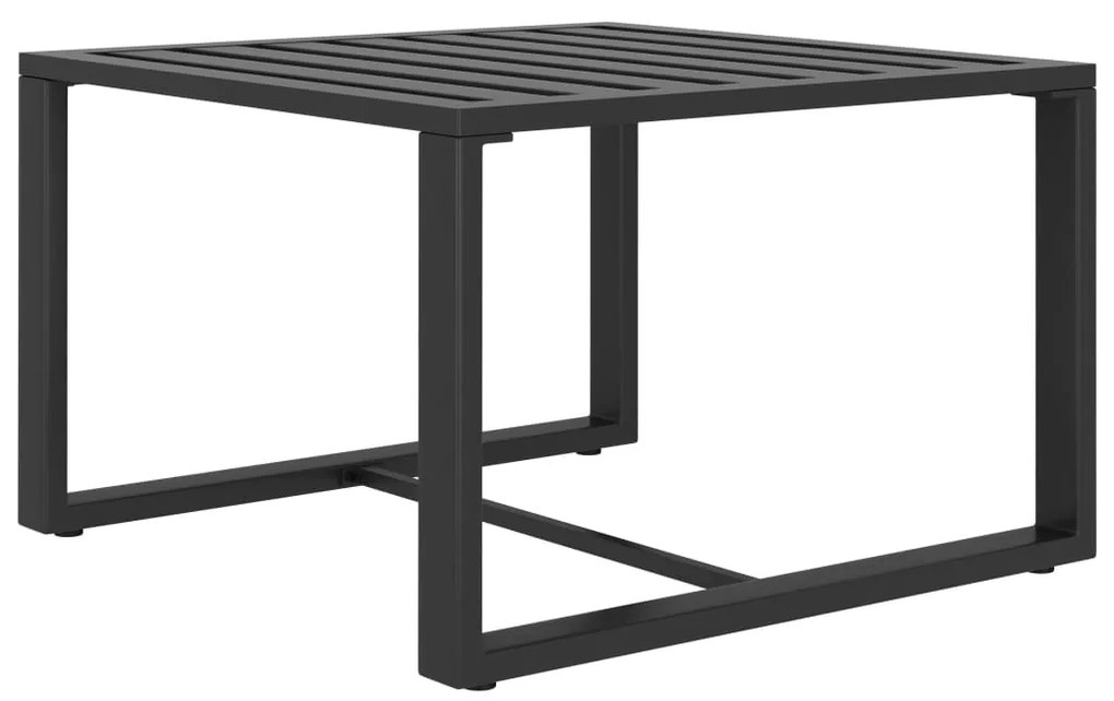 6 pcs conjunto lounge jardim com almofadões alumínio antracite