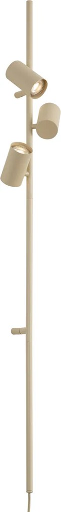 Candeeiro de Parede Moderno Bege 3 Luzes - Jeana Luxe