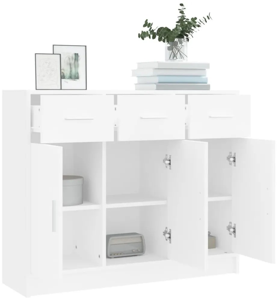 Aparador 91x28x75 cm derivados de madeira branco