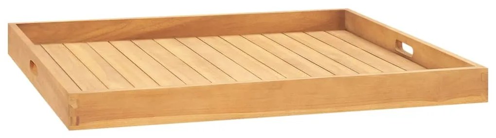 vidaXL Bandeja de servir 80 x 80 cm madeira de teca maciça