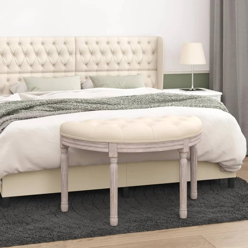 344408 vidaXL Banco 81,5x41x49 cm linho bege