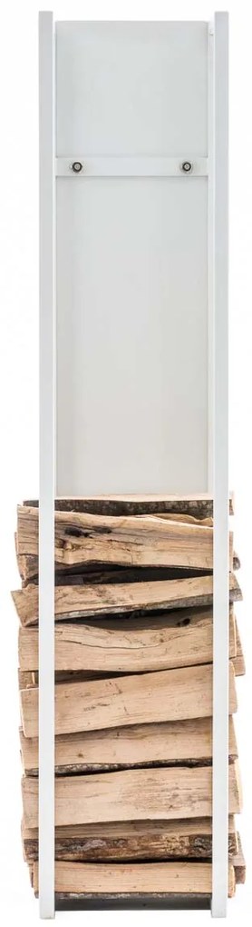 Suporte para lenha Spark 25 x 120 x 25 cm Branco