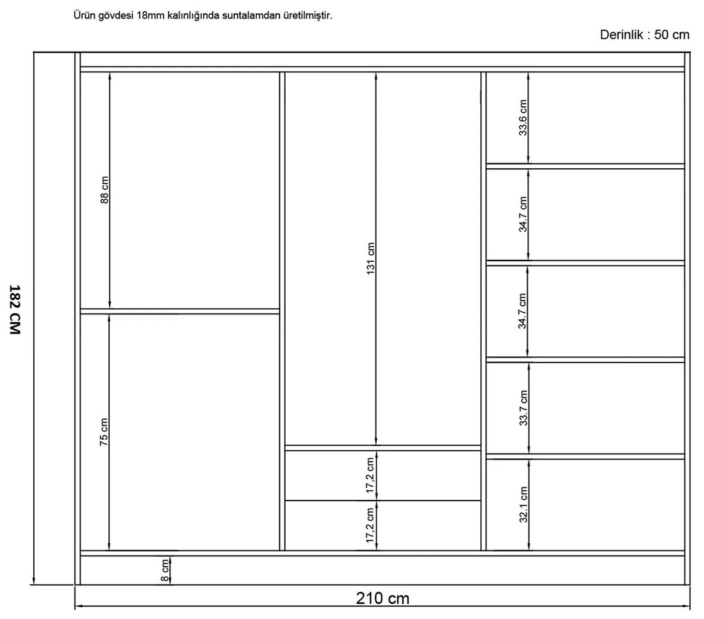 Roupeiro Lavinia – Branco – 210x186x50 cm