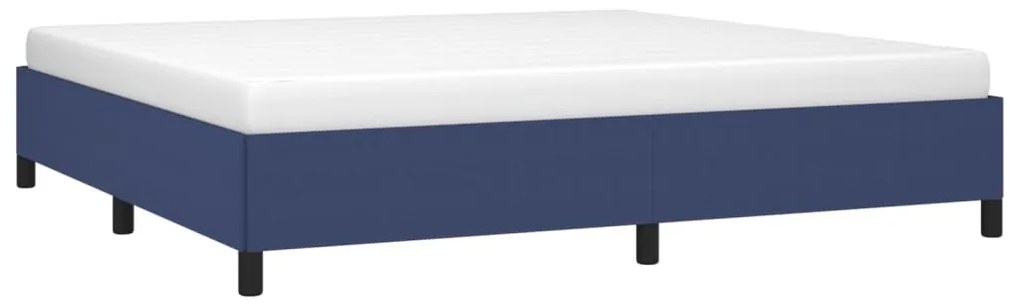 Estrutura de cama sem colchão 200x200 cm tecido azul