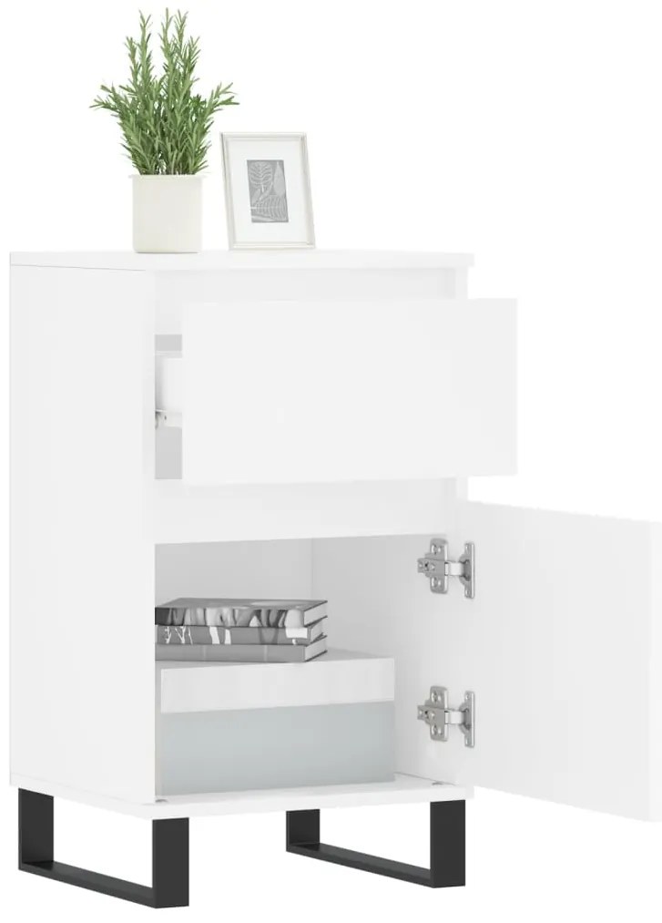 Aparadores 2 pcs 40x35x70 cm derivados de madeira branco
