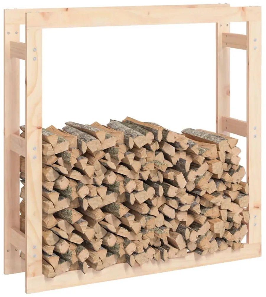 Suporte para lenha 100x25x100 cm pinho maciço