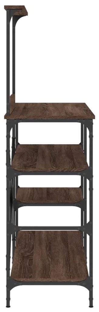 Estante 90x40x132 cm derivados madeira/metal carvalho castanho