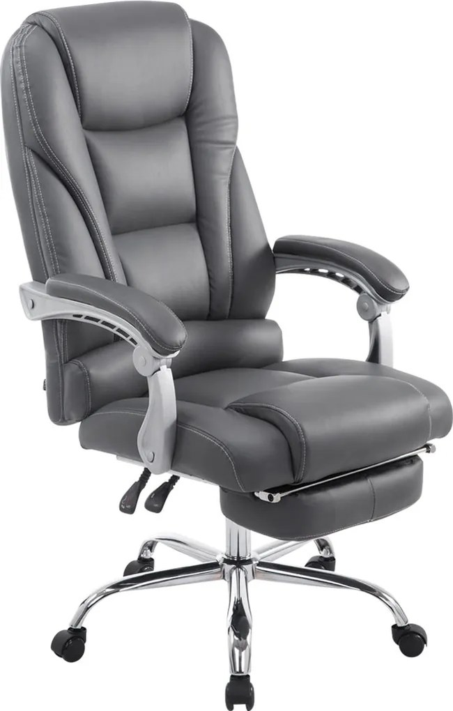 Cadeira de escritório Pacific com apoio de pés cinzenta