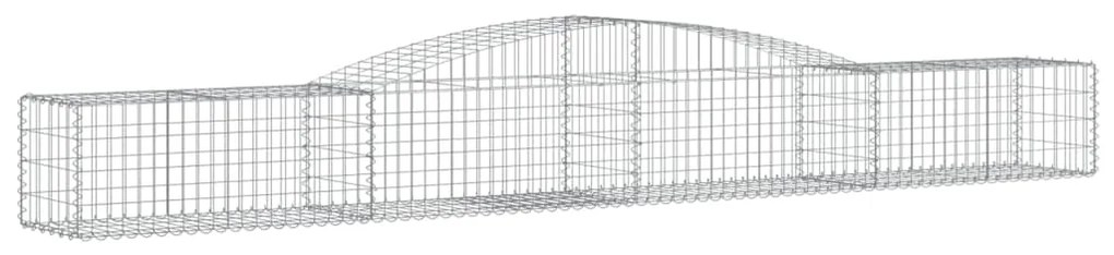 Cestos gabião arqueados 6 pcs 400x50x40/60 cm ferro galvanizado