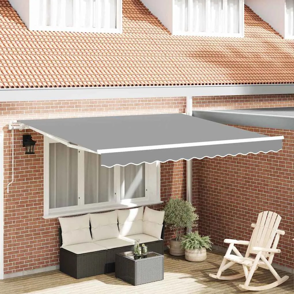 vidaXL Toldo Manual Branco 3 x 2,5 m Metal