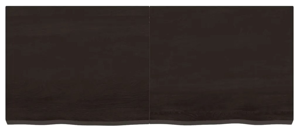 Tampo de mesa 120x50x(2-6) cm carvalho tratado castanho-escuro