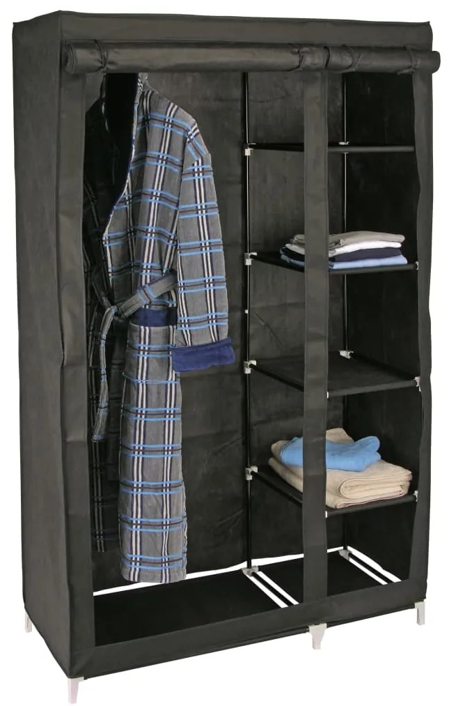 435299 HI Roupeiro 110x46x178 cm tecido preto