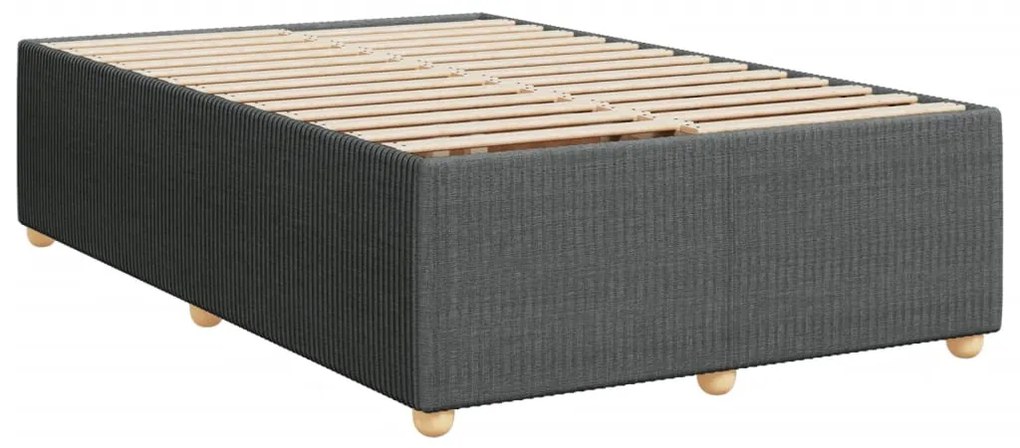 Estrutura de cama sem colchão cinza escuro 120x190 cm tecido