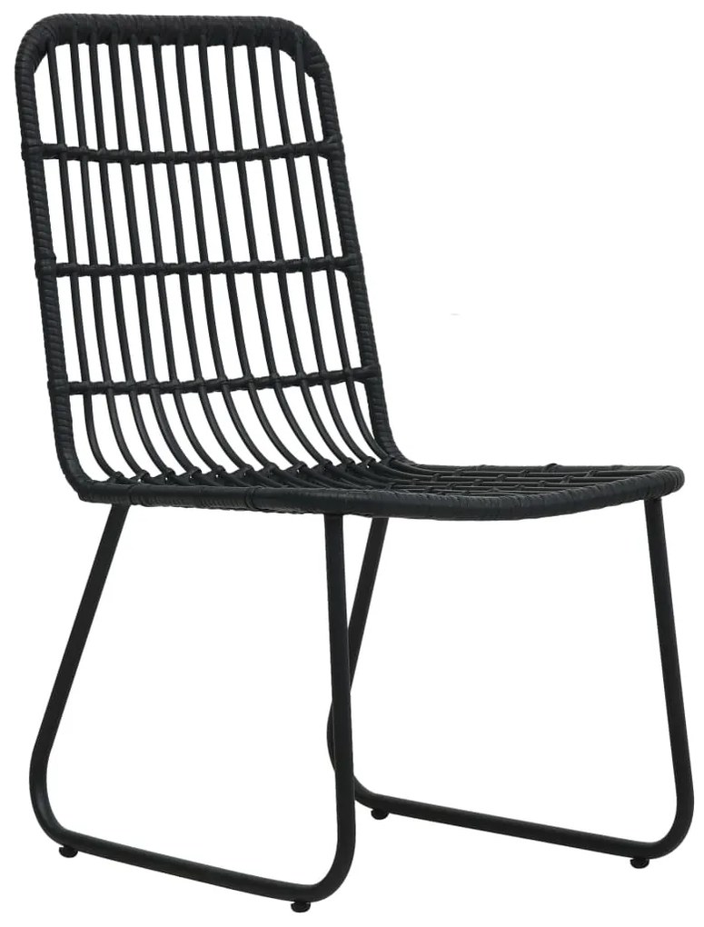 3 pcs conjunto de jantar para exterior vime PE e vidro
