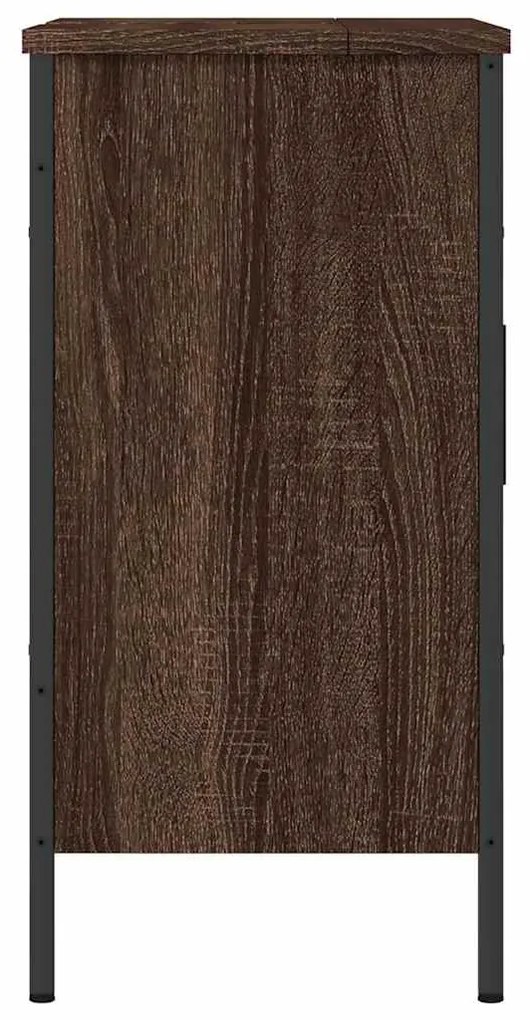 Móvel lavatório 60x30x60 cm derivados madeira carvalho castanho