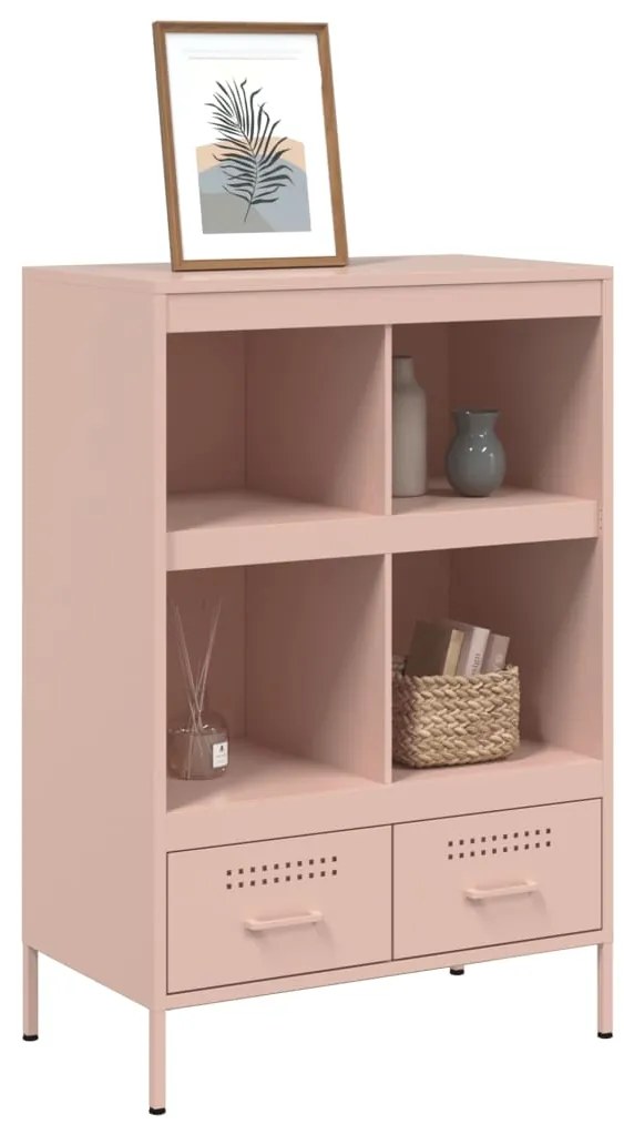 Móvel alto 68x39x101,5 cm aço rosa
