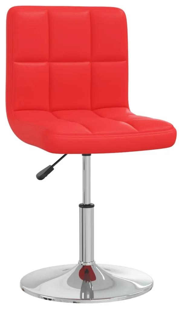 3087440 vidaXL Cadeira de jantar couro artificial vermelho