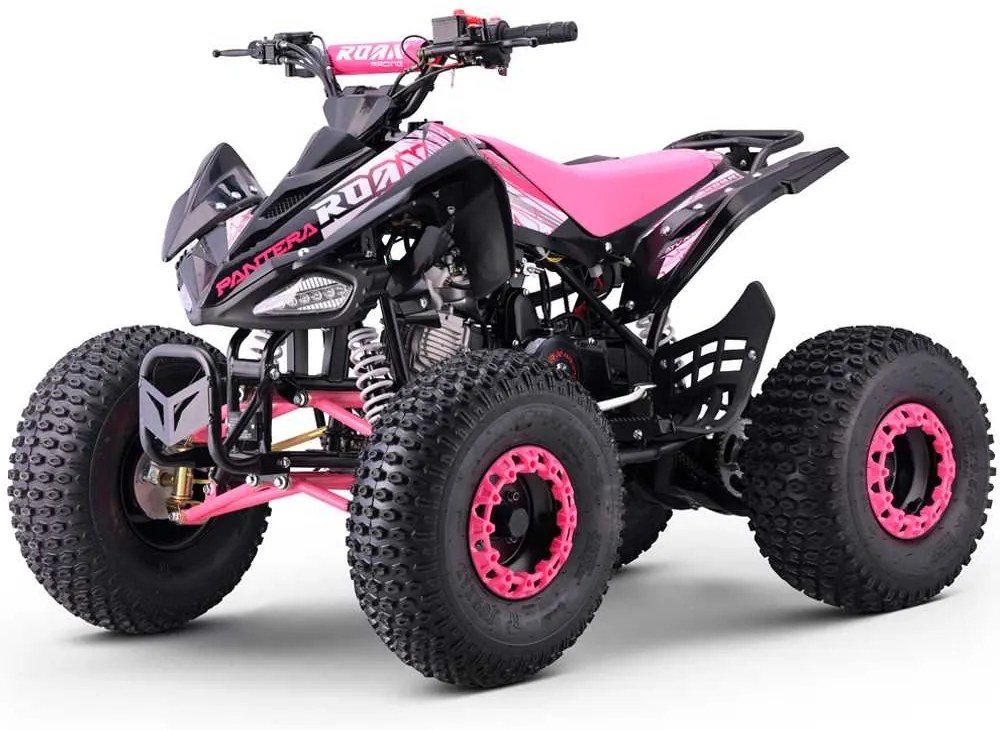 MINI MOTO 4 GASOLINA PARA CRIANÇAS 110cc PANTERA R8 automático com marcha atrás Rosa