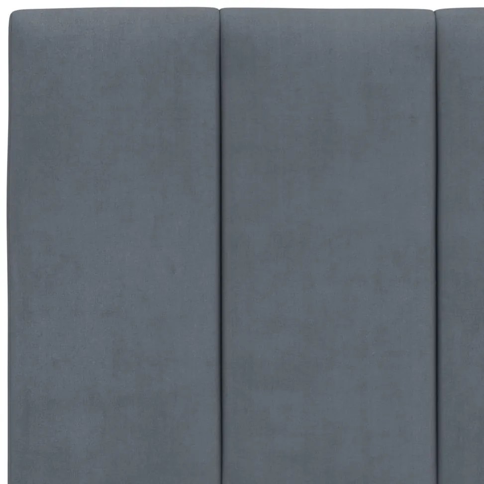 Estrutura de cama sem colchão 160x200 cm veludo cinzento-escuro