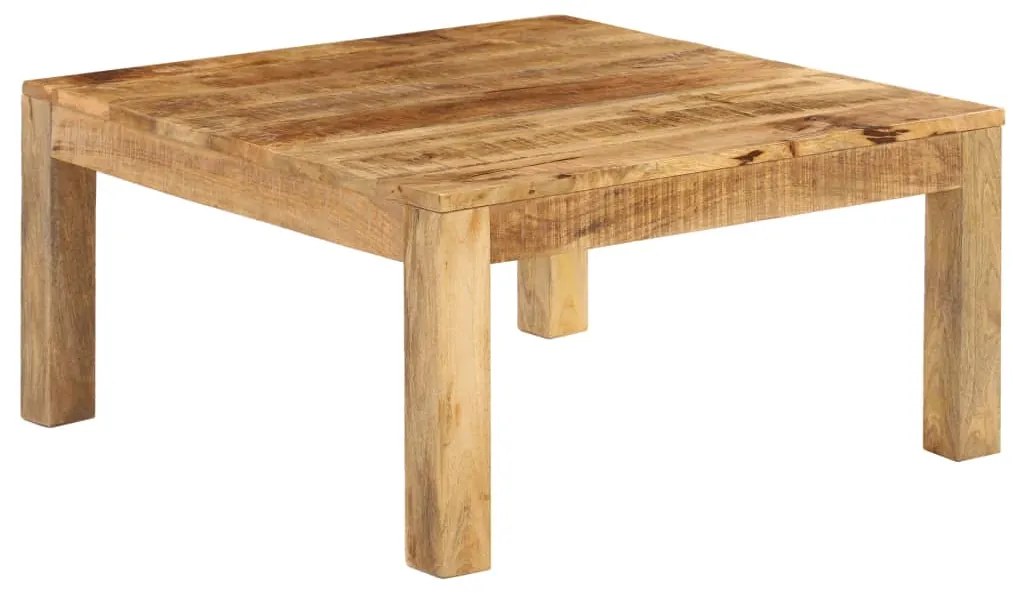 Mesa de centro em madeira de mangueira maciça 80x80x40cm