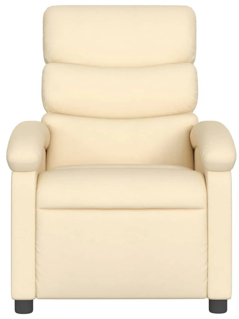 Poltrona reclinável elétrica tecido cor creme