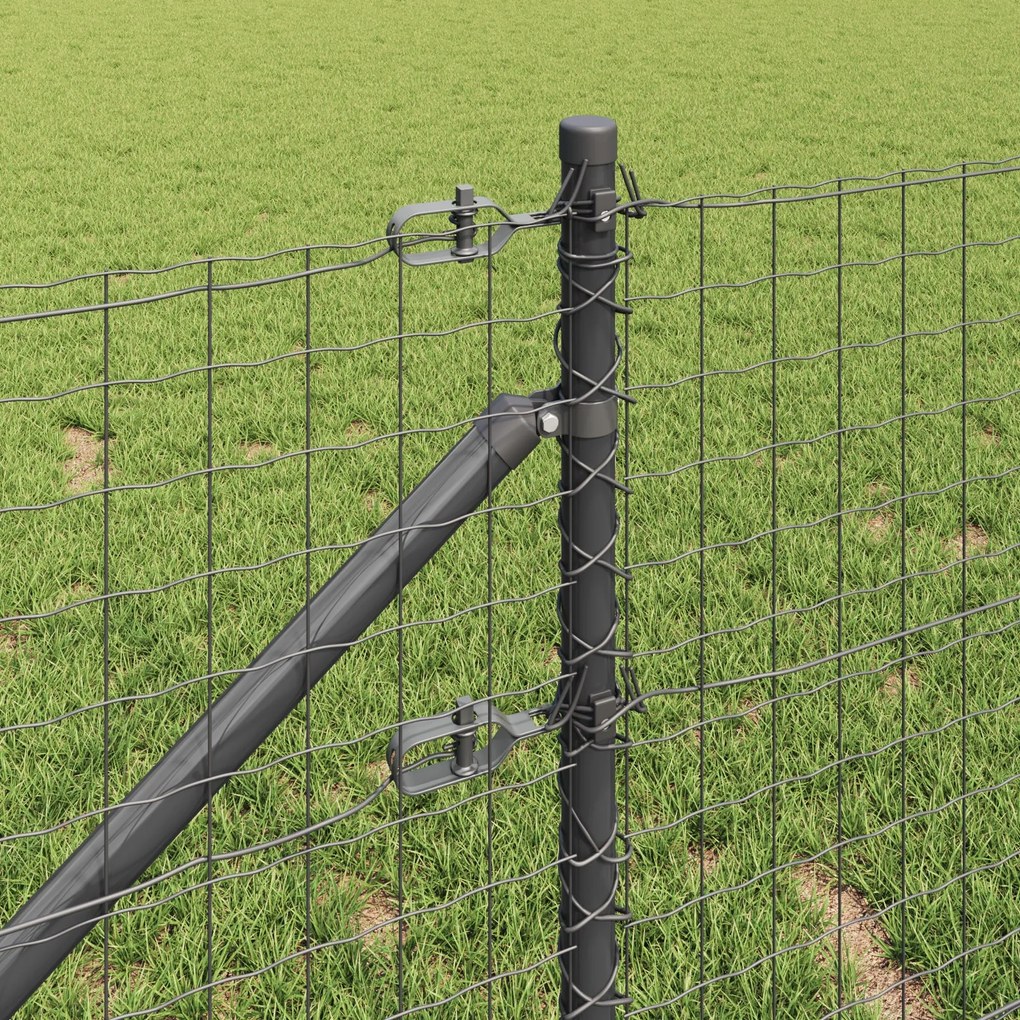 Postes de Cerca vidaXL com Ponta 26 pcs Ø32 mm 80 cm Aço Galvanizado