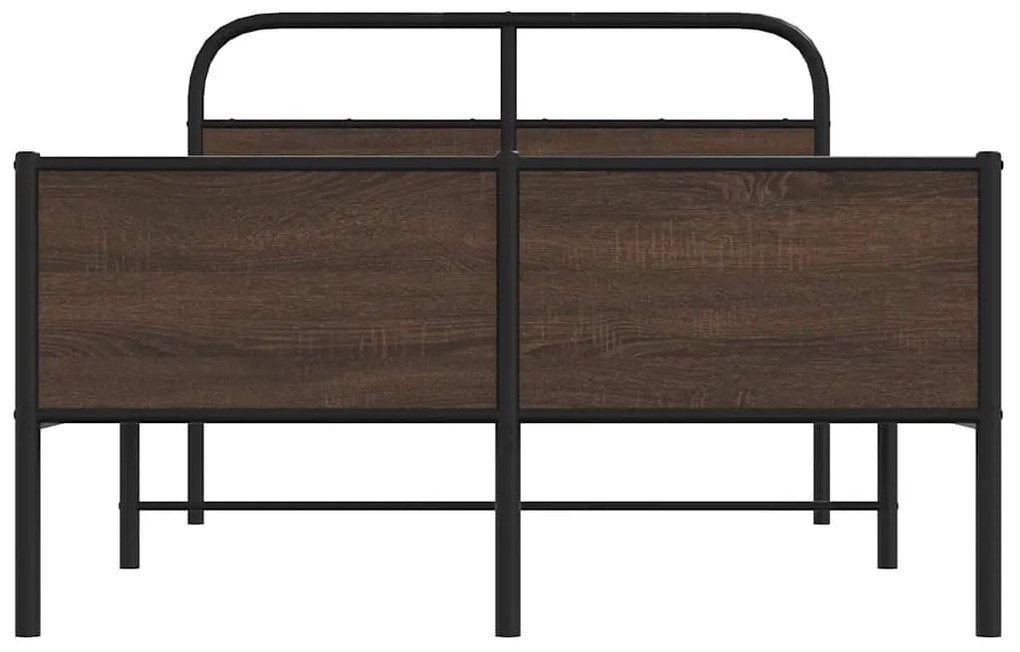 Estrutura cama s/ colchão derivados madeira carvalho castanho