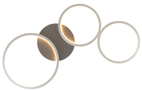 Candeeiro de teto design em aço com LED integrado regulável em 3 etapas 3 luzes - Pande Design