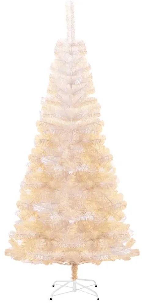 Árvore Natal artificial + pontas iridescentes 180 cm PVC branco