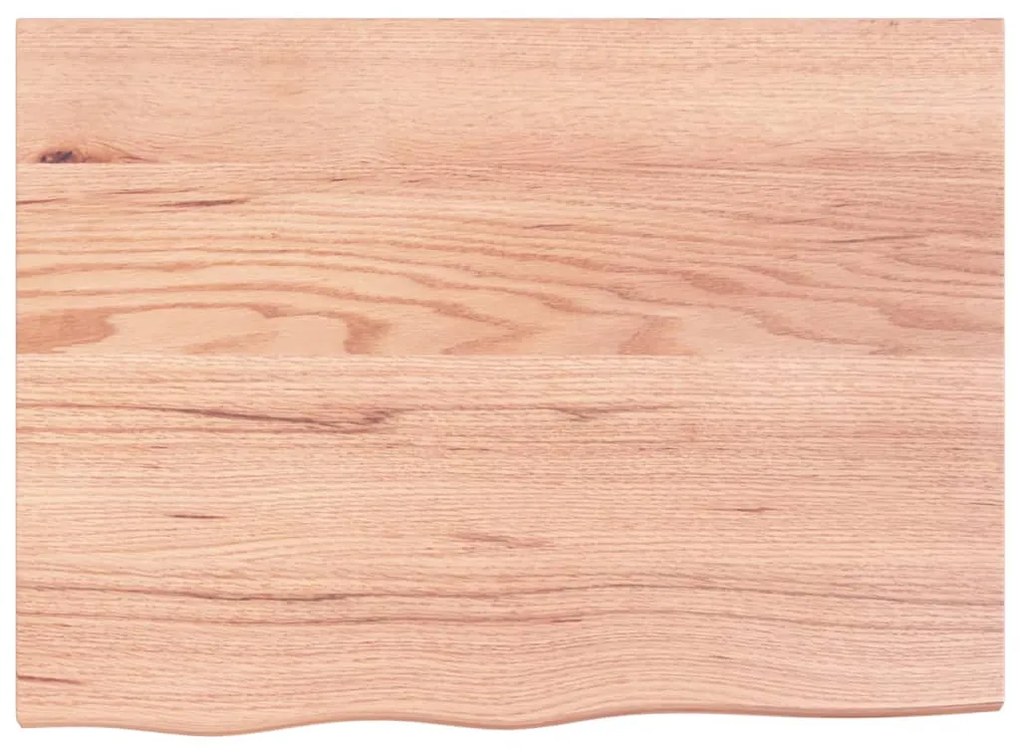 Tampo de mesa 80x60x(2-4) cm carvalho tratado castanho-claro