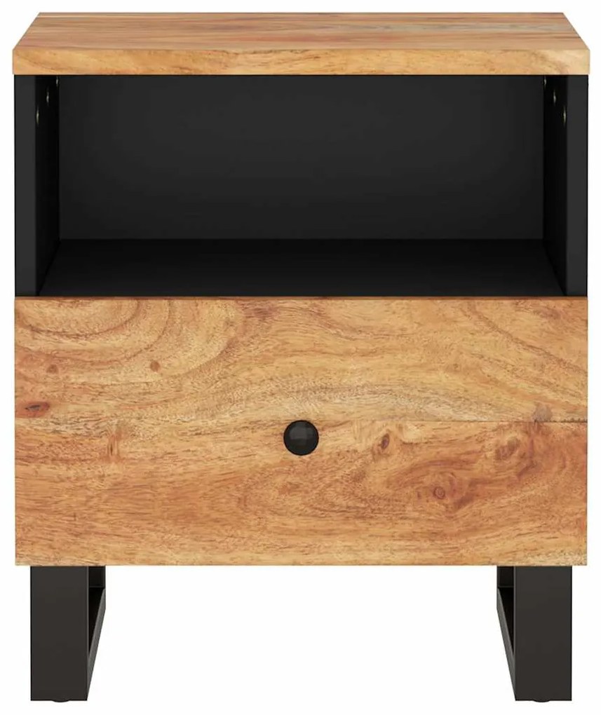 Mesa de cabeceira madeira de acácia maciça/derivados de madeira