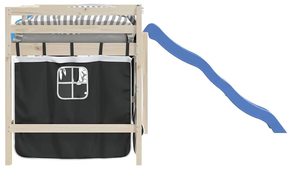 Cortinas para cama elevada poliéster branco e preto