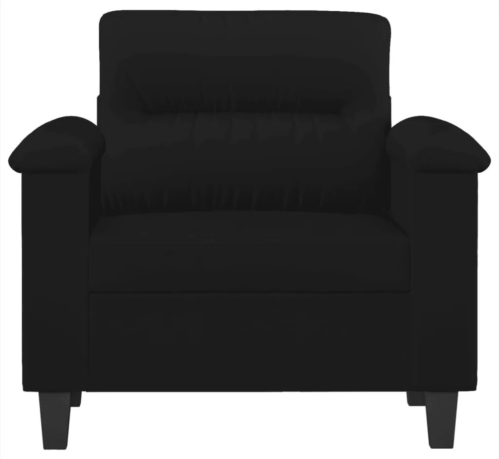Poltrona 60 cm tecido de microfibra preto