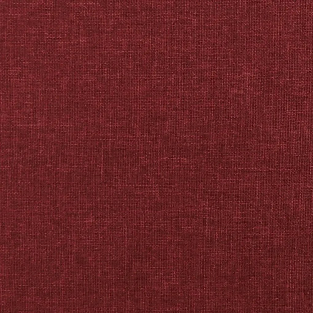 Sofá-cama 2 lugares com duas almofadas tecido vermelho tinto