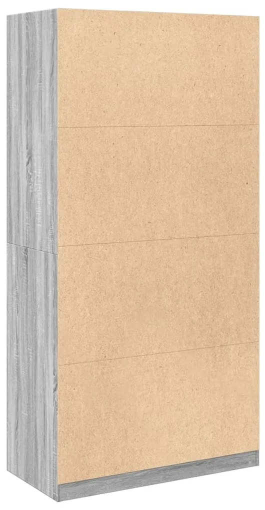 Roupeiro 100x50x200 cm derivados de madeira cinzento sonoma